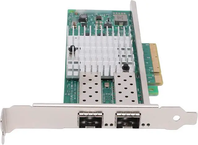 Alt view image 4 of 7 - Zunate 10GB PCI E X8 Fiber Optic Network Card, Dual SFP Ports with 82599 Chip, PCI Express Ethernet Adapter, 10Gbps High Performance for Server, Data Center