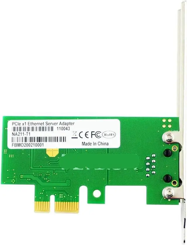 Alt view image 3 of 4 - NA211-T1 PCI-E x1 Single-Port Gigabit Ethernet Network Controller Adapter Card for I211AT Chipset