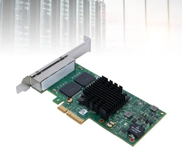 Alt view image 7 of 7 - ciciglow Quad Port PCIe Gigabit Ethernet Server Adapter, I350 T4 PCIE Gigabit Network Card, PCI Express 4X, 10 100 1000Mbps Network LAN Card for Server 2019 2016 2012 2008 2003, for Linux
