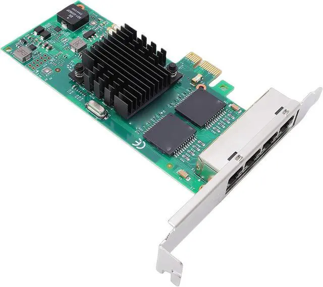 Alt view image 6 of 7 - Yunseity Gigabit Ethernet NIC Card, 4 Port RJ45 PCI Express 2.1 Network Adapter with 82580 Chipset for Server Desktop Industrial Applications