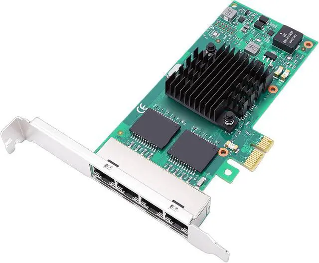 Alt view image 7 of 7 - Yunseity Gigabit Ethernet NIC Card, 4 Port RJ45 PCI Express 2.1 Network Adapter with 82580 Chipset for Server Desktop Industrial Applications