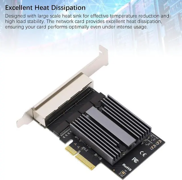 Alt view image 4 of 7 - 4 Port Gigabit Ethernet Network Adapter Card for Desktop Computers, High Load Stability, Faster Transmission, Full Duplex Half Duplex Adaptive, 11, PVE, ESXi