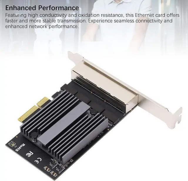 Alt view image 5 of 7 - 4 Port Gigabit Ethernet Network Adapter Card for Desktop Computers, High Load Stability, Faster Transmission, Full Duplex Half Duplex Adaptive, 11, PVE, ESXi