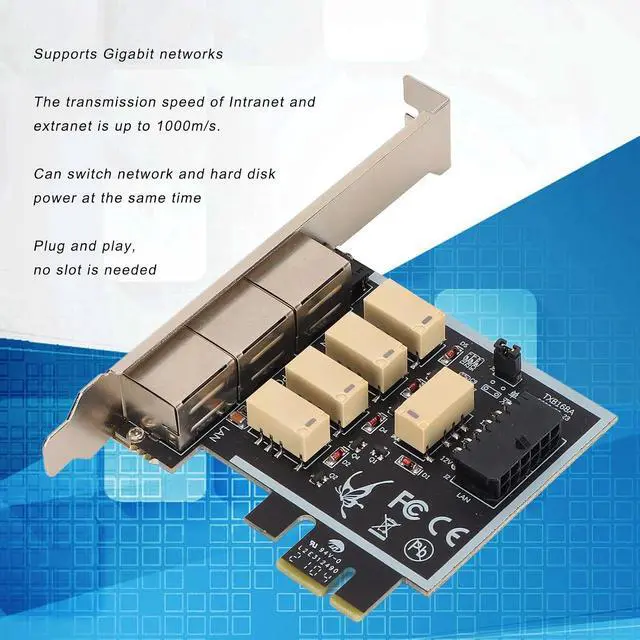 Alt view image 2 of 7 - Physical Driver Separation Card, While Switching Networks and Hard Disk Power, 1000M/S Gigabit Network, Advanced Printing Circuit Board, HDD Power Separation Card Suitable for Win