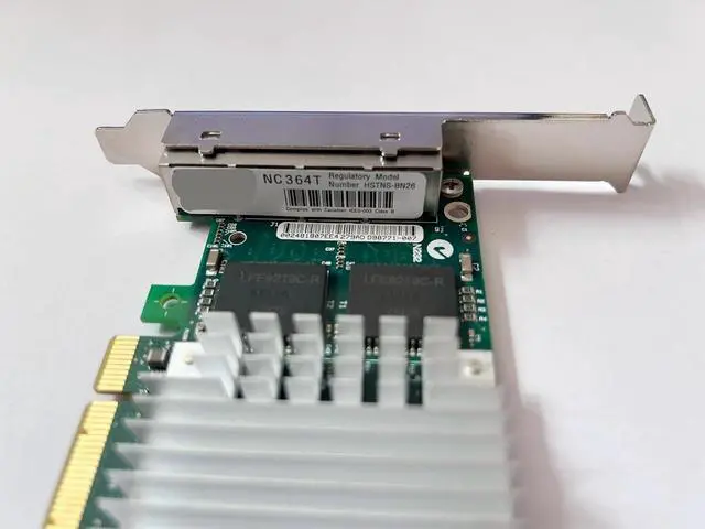 Alt view image 2 of 4 - 9404PT NC364T PCI Express 4 Port GIGABIT 436431-001 435506-B21 82571 Chip NIC Network Card for Server(with Both Baffle)
