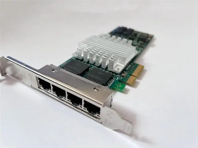 Alt view image 3 of 4 - 9404PT NC364T PCI Express 4 Port GIGABIT 436431-001 435506-B21 82571 Chip NIC Network Card for Server(with Both Baffle)