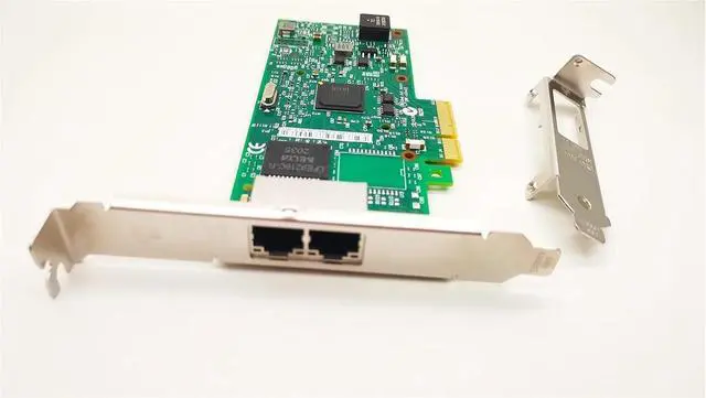 Alt view image 3 of 6 - 1Gb Network Card I350-T2 with Ethernet Server Gigabit LAN Adapter I350T2V2BLK Chip Dual RJ45 Ports PCI Express 2.1x4 NIC
