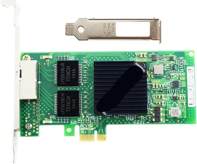 Alt view image 2 of 4 - I350-T2 PCI-E x1 RJ45 Desktop Dual Port Gigabit Ethernet LAN 10/100/1000Mbps Network Card I350AM2 Chip