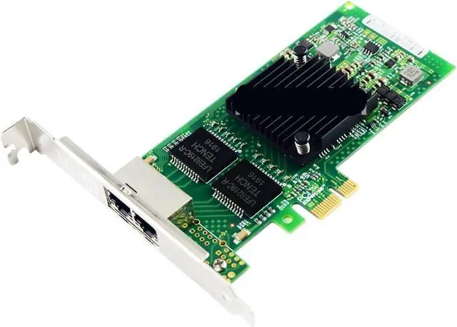 Main image of I350-T2 PCI-E x1 RJ45 Desktop Dual Port Gigabit Ethernet LAN 10/100/1000Mbps Network Card I350AM2 Chip
