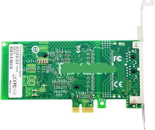 Alt view image 3 of 4 - I350-T2 PCI-E x1 RJ45 Desktop Dual Port Gigabit Ethernet LAN 10/100/1000Mbps Network Card I350AM2 Chip
