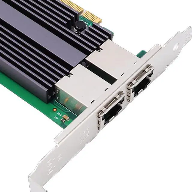 Alt view image 5 of 7 - Jectse 10Gb Ethernet Adapter Card, PCIe X8 Dual RJ45 Ports Network Card with Low Power Consumption for Server Virtualization Support 0 to 55 Operating Temperature