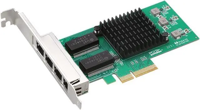 Alt view image 4 of 5 - TXA034 4-Port Gigabit Network Card I350-T4 Enterprise Card with Chip I350 for PCIe 4X Interface Computer