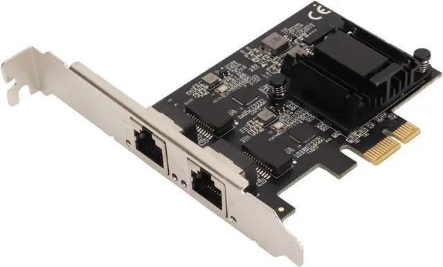 Alt view image 2 of 7 - Dual Port PCIe Network Card, 2.5ase T PCIe Internet Adapter with RTL8125BG Chip, 2500 1000 100Mbps Ethernet Card for Desktops PC Servers, Wide Compatibility with d Linux