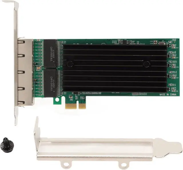 Main image of 4 Port PCIe Gigabit Ethernet Card, PCI Network Adapter, 10 100 1000Mbps RJ45 LAN Card with JL82576EB Controller, Supports 7 8 10 Server 2012 2016 Freebsd VMWare ESXi