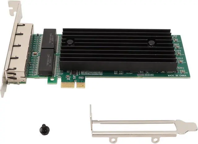 Alt view image 5 of 7 - 4 Port PCIe Gigabit Ethernet Card, PCI Network A, 10 100 1000Mbps RJ45 LAN Card with JL82576EB Controller, Supports VMware, for Server Workstation PC
