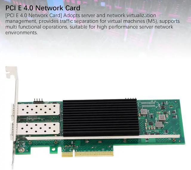 Alt view image 3 of 7 - PCI E 4.0 Network Card Dual Port NIC PCI E 4.0 Ethernet Network Adapter 25GbE PCIe Network Card Network Card Ethernet Card 2 Port PCIe Network Card 25GbE NIC Network Card