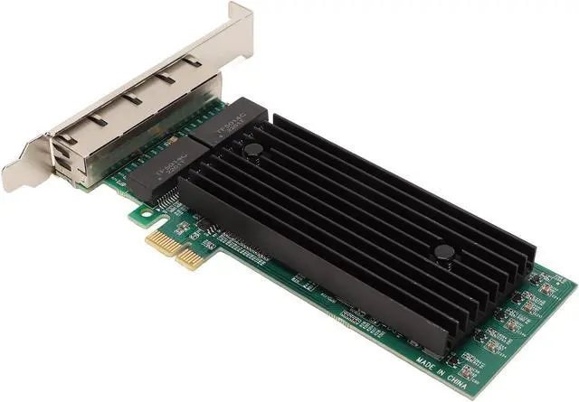 Alt view image 3 of 7 - 4 Port PCIe Gigabit Ethernet Card, PCI Network Adapter, 10 100 1000Mbps RJ45 LAN Card with JL82576EB Controller, Supports 7 8 10 Server 2012 2016 Freebsd VMWare ESXi