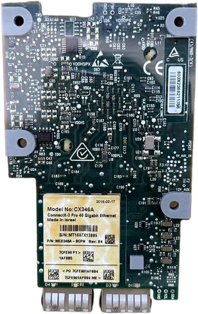 Main image of CX346A CX345A ConnectX-3 Pro 40 Gigabit Ethernet OCP 1 Port/2 Port Fiber Optic Network Card for Server Workstation PC(CX345A OCP 1 Port)