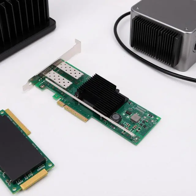 Alt view image 3 of 7 - 10Gb SFP + PCI E Ethernet Network Card, Single SFP + Interface Support for X710AM1 Chip, PCI Express 3.0 X8 Ethernet Server Adapter Support for Server/VMware
