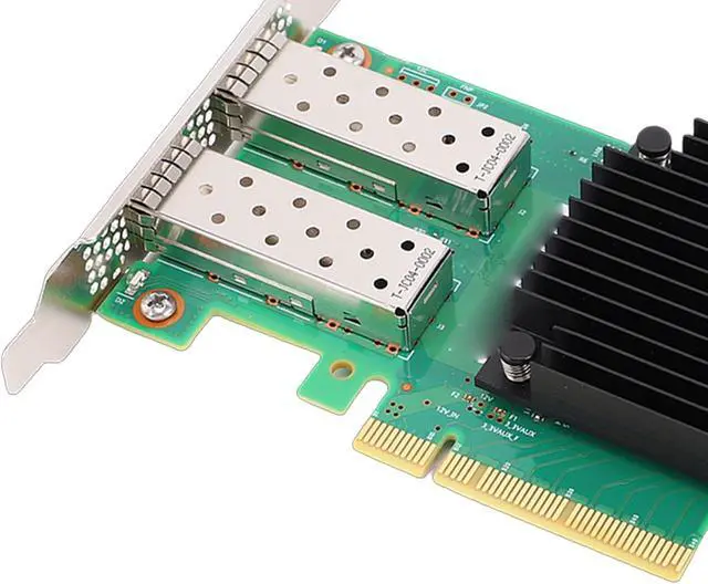 Alt view image 7 of 7 - PUSOKEI 2 Port PCIe Network Card, 2X 25G SFP28 Ports Ethernet Network Card with Connect X 5 EN Chip, PCIE 3.0 X8 SFP28 Fiber NIC, Low Power Server Adapter