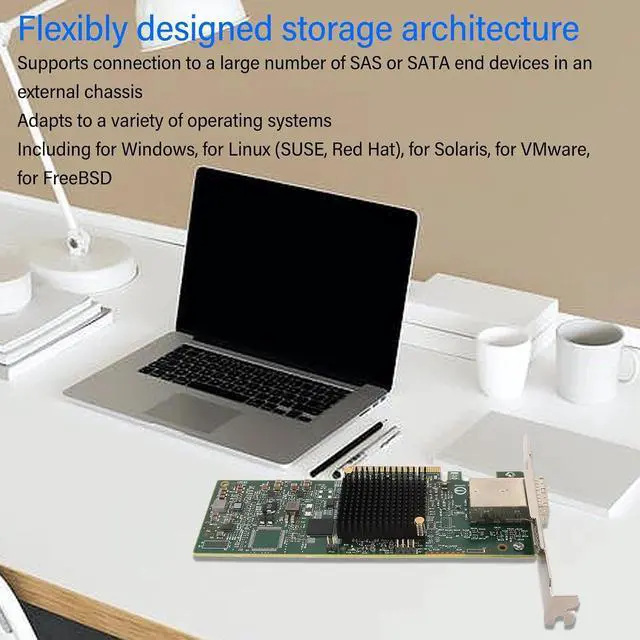 Alt view image 7 of 7 - LSI 9300 8e Controller Card, 12G External PCIe SAS HBA, 8 Port, Host Bus Adapter, IT Mode, for Windows, VMware, Freebsd