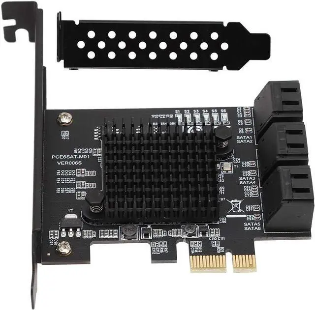 Main image of 6 Port PCI Express 2.0 SATA III 6Gbps RAID Controller Card, SATA 3.0 PCI Express Expansion Card Compatible for SATA6G 3G 1.5G HDD
