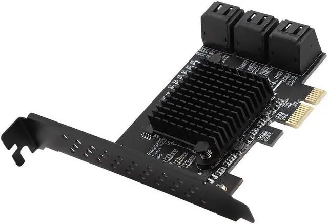 Alt view image 6 of 6 - 6 Port PCI Express 2.0 SATA III 6Gbps RAID Controller Card, SATA 3.0 PCI Express Expansion Card Compatible for SATA6G 3G 1.5G HDD