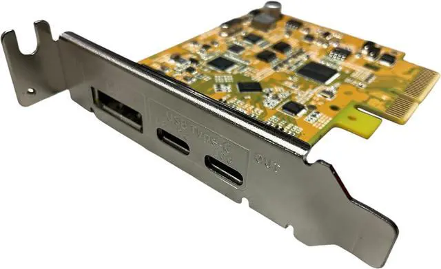 Main image of Low Profile Bracket UPA2015, MR7MR-USB3.2 Gen2 10G & DisplayPort Alt-Mode PCI Express Host Card with Dual USB Type-C Receptacles Note Low Profile Only