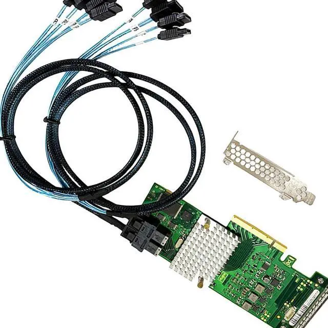 Alt view image 3 of 6 - SAS HBA Card Compatible with LSI 9300-8i IT Mode & D3307 PCIe SATA Expansion Card, 8-Port 12Gbps PCIe 3.0, SAS Expander Support, HBA Controller with 2X SFF-8643 to 4X SATA Cables for TrueNAS unRAID