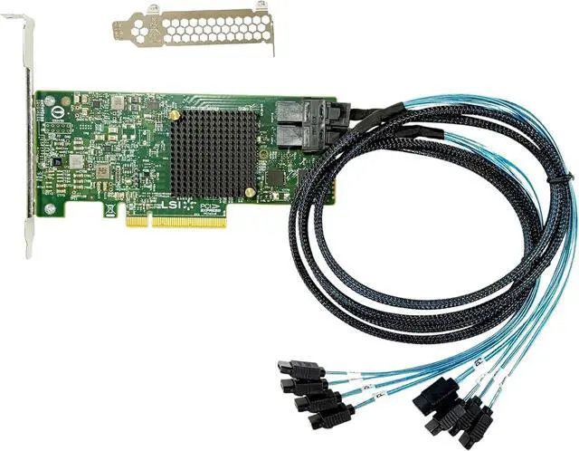 Main image of 9300-8i LSI SAS3008 8-Port 12Gb PCIe 3.0 IT Mode ZFS FreeNAS unRAID SAS SATA Expander+2*SFF-8643 SATA Cable