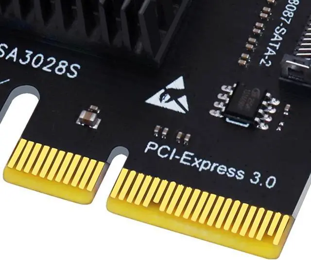 Alt view image 2 of 7 - 8 Port Sata 3.0 SFF8087 PCIe 3.0 X4 to Mini Controller PCIe to SFF 8087 SFF-8087 Adapter Expansion ASM1166 Chip