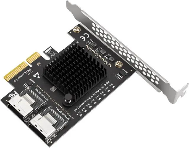 Alt view image 4 of 7 - 8 Port Sata 3.0 SFF8087 PCIe 3.0 X4 to Mini Controller PCIe to SFF 8087 SFF-8087 Adapter Expansion ASM1166 Chip
