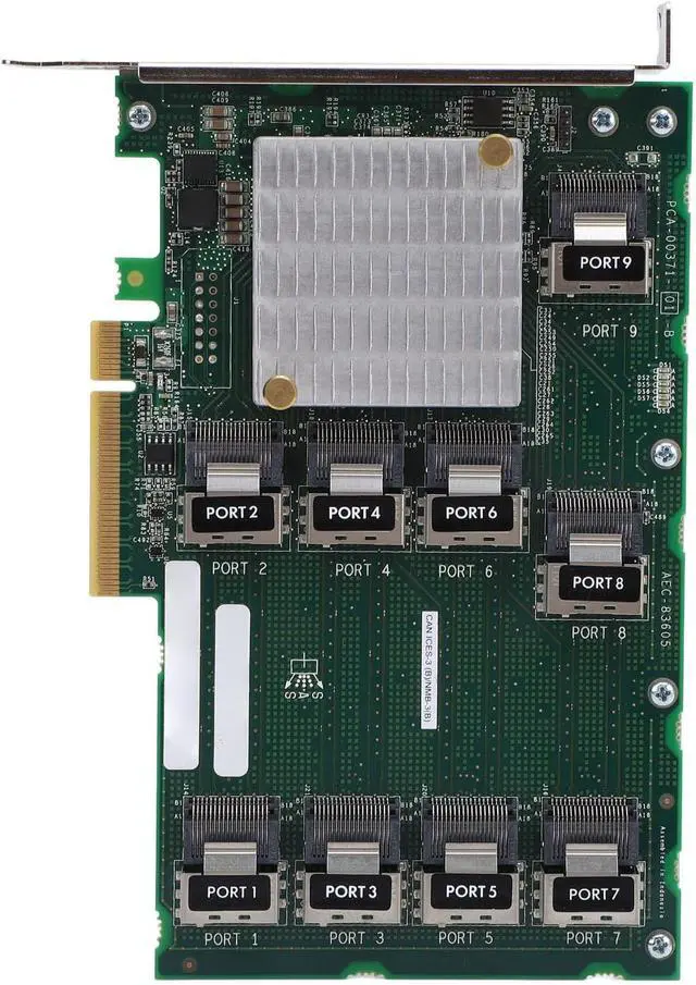 Alt view image 7 of 7 - SAS Controller Card AEC 83605 Powerful Data Transfer 24 Hard Drives Expansion 9 Ports PCIE X 8 Expander Card Server DL380 388 G9 G10