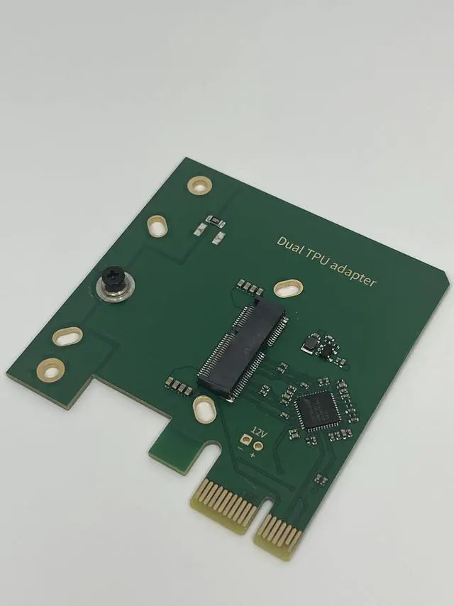 Alt view image 3 of 4 - Dual Edge TPU PCIe x1 Low Profile Adapter - Coral Accelerator Board for Dual Edge TPU Modules with Mounting Screw