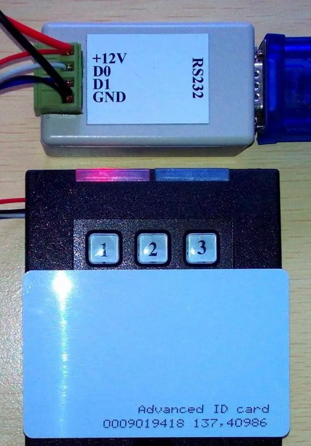 Alt view image 2 of 3 - Wiegand Converter, WG26 / 34 to RS232 Serial Port, bidirectional Mutual Conversion/ASCII Text Input and Output (female)
