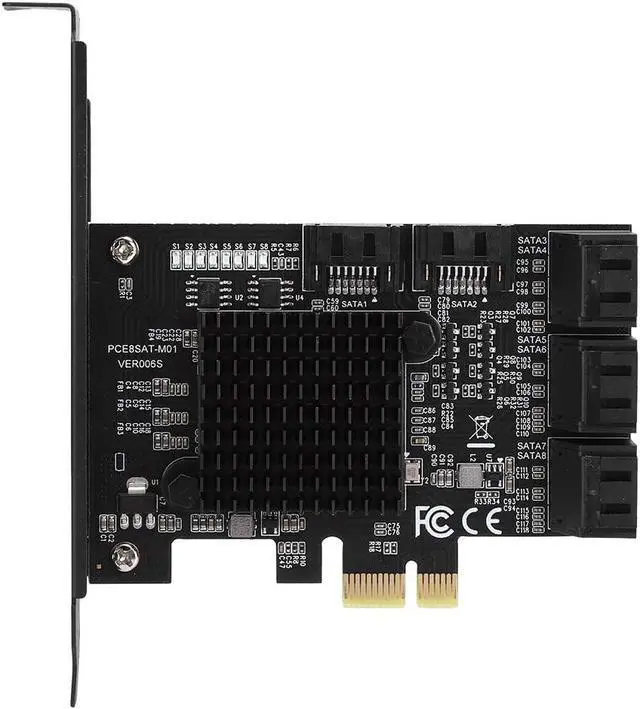 Alt view image 5 of 7 - PCE8SAT-M01 PCI-E to SATA 3.0 Expansion Card, 8-Port, Compatible with SATA 6G/3G/1.5G, PCI-E 1X 2X 4X 8X 16X Interface