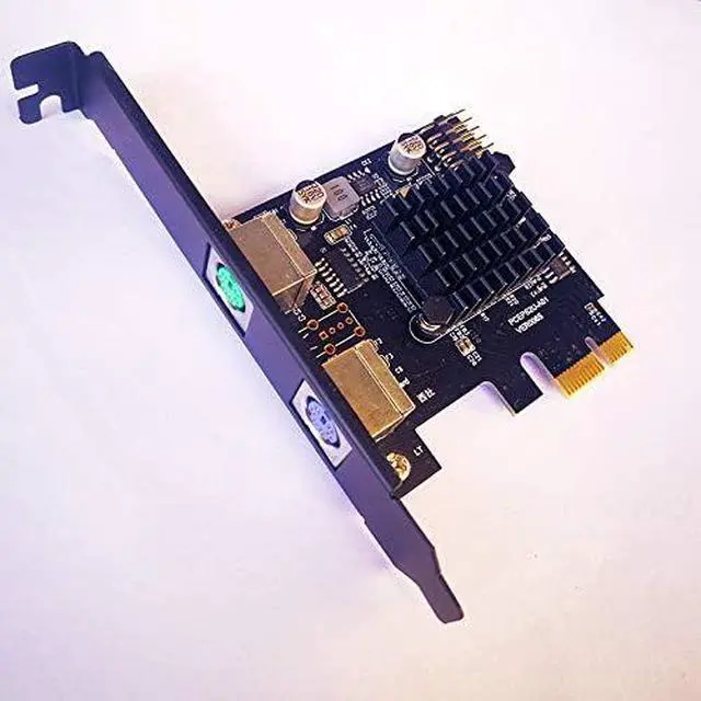 Alt view image 2 of 2 - PCI-Express to 2xPS2 PS/2 Keyboard and Mouse Port Expansion Card Without USB Ports