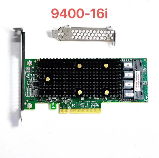 Alt view image 2 of 3 - 9400-16i SATA/SAS HBA Controller 12 Gbps PCIe 16 Port Support NVME HDD