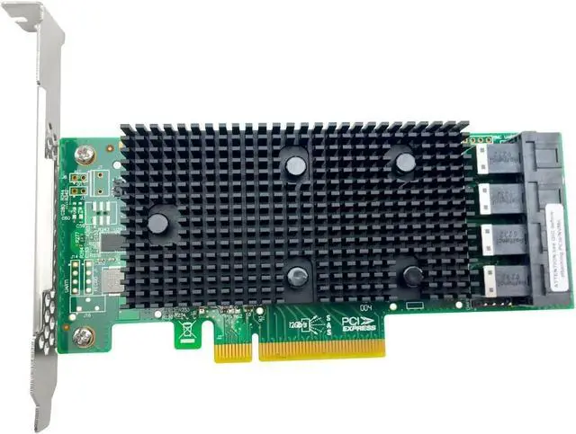 Alt view image 2 of 5 - SAS3416 430-16i SATA/SAS HBA IT Mode Controller Card (=9400-16i) 12 Gbps PCIe 16 Port +4*SFF-8643 SATA