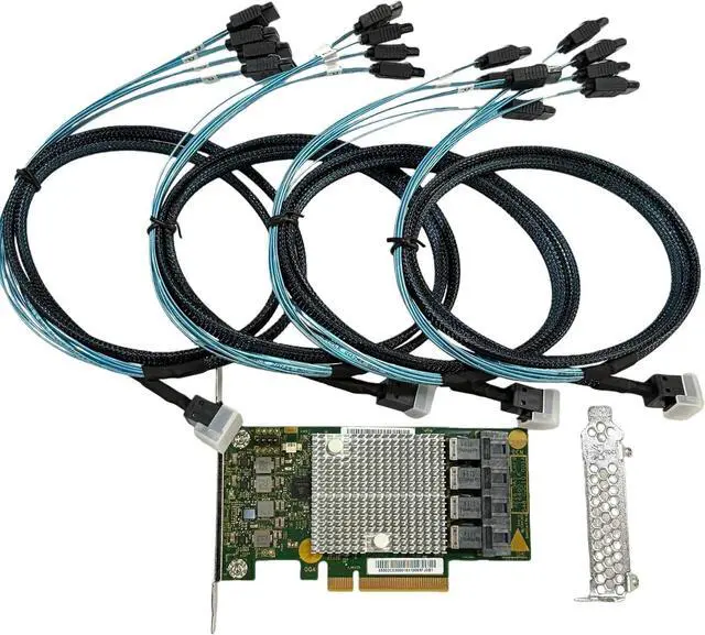 Main image of SAS3216 SAS9305-16i 12Gbs 16 Port HBA RAID Controller Card PCIe 3.0 x8 IT-Mode SATA SAS Host Bus Adapter+4 * 8643 SATA Cable
