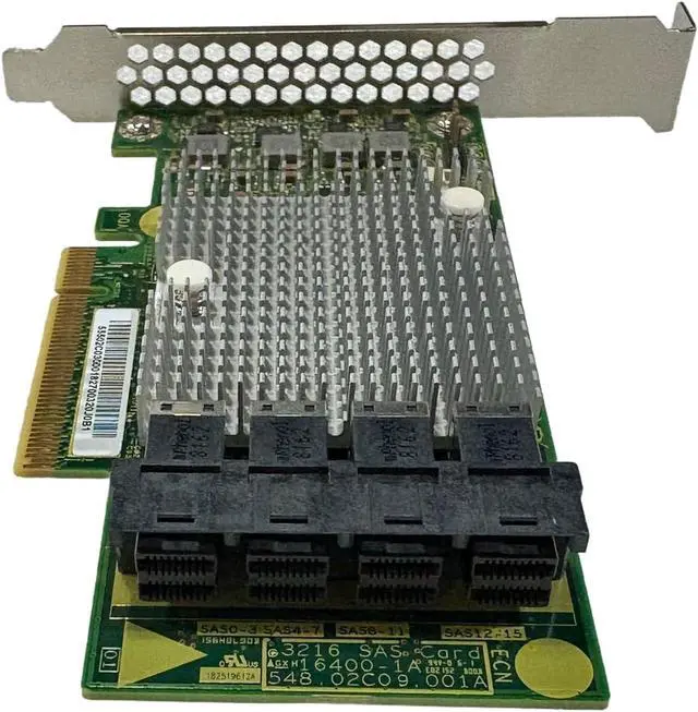 Alt view image 3 of 5 - SAS3216 SAS9305-16i 12Gbs 16 Port HBA RAID Controller Card PCIe 3.0 x8 IT-Mode SATA SAS Host Bus Adapter