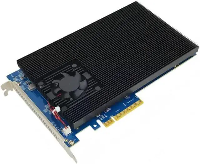 Alt view image 5 of 5 - PCle 4.0 4-Pack M.2 NVMe Expansion Card Motherboard Without disassembly Active Heat Dissipation | Broadcom Original chip PEX88024