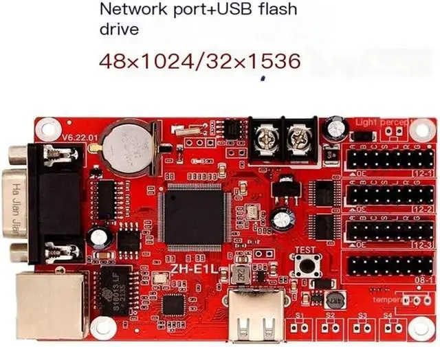 Alt view image 2 of 5 - Control Card ZH-E1L Network Port Serial Port U Disk Network Cluster Electronic LED Display E1L