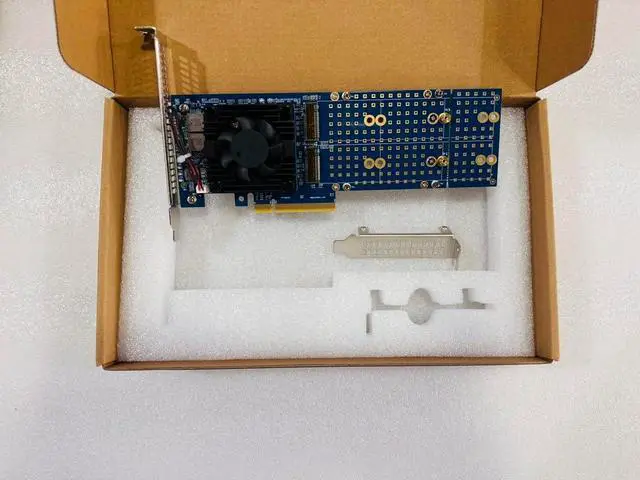 Alt view image 4 of 5 - PCIe 4.0 X8 M.2 NVMe SSD Switch Controller Adapter with PEX88024 PLX88024 PCI Express 4.0 X8 Switch to 4 Ports M.2 Adapter Card