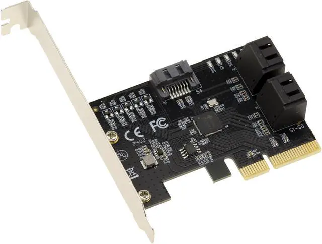 Alt view image 2 of 4 - KALEA-INFORMATIQUE CHIPSET JMB585 PCIe 3.0 x4 Controller Card with 5 Ports for SATA 3.0 6G Hard Drives