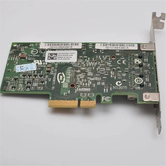 Alt view image 3 of 6 - BCM5709 F169G Dual Port Gigabit Network Card for bcm5709C Chip Full Height G218C 0F169G PCI-E X4 X8 X16(with Short Baffle)