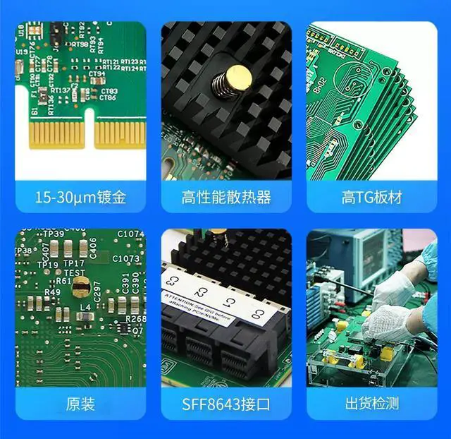 Alt view image 6 of 7 - SAS HBA Card Compatible with LSI 9400-16i IT Mode PCIe SATA Expansion Card, 16-Port 12Gbps PCIe 3.1, SAS Expander Support, SATA HBA Controller with 4X SFF-8643 Internal for ZFS TrueNAS unRAID NAS