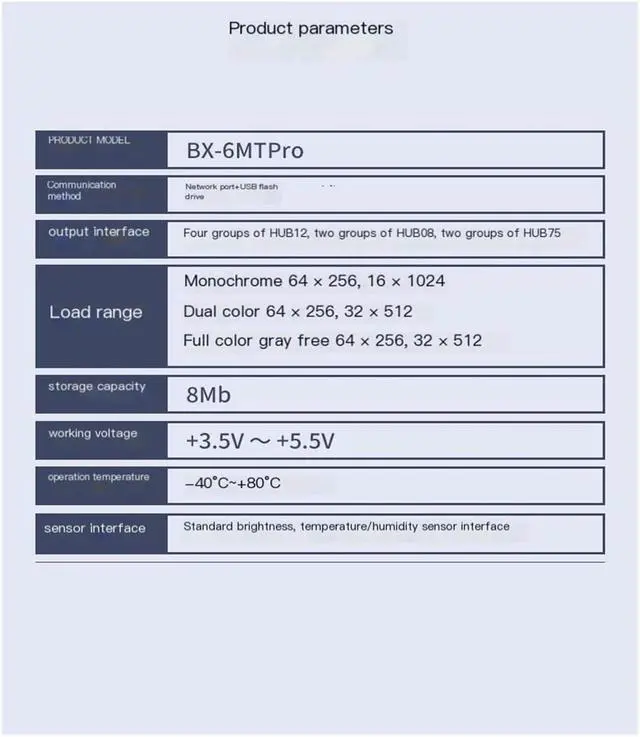 Alt view image 6 of 7 - Control Card BX-6MTPro Network Port U Disk LED Display 6M0 6M1 6M2(BX-6M0Pro)