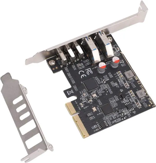 Alt view image 2 of 7 - Jiawu High Speed PCIe to USB 3.2 Gen 2 Card Efficient Data Transfer for Desktop SSD Box 5 USB Ports Expansion Card for Game Controllers
