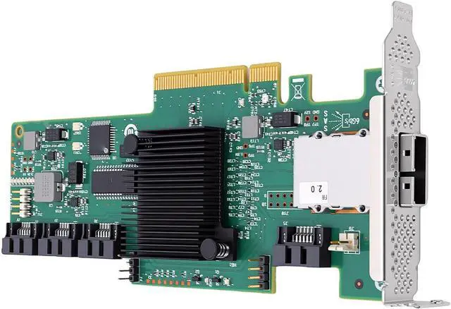 Alt view image 5 of 7 - SAS HBA Card Compatible with LSI 9212 4i4e RAID Controller, 8 Port 6Gbps PCIe 2.0 x 8, IT IR Mode, 4 Internal SATA and 4 External SAS Ports, for Server NAS Workstation